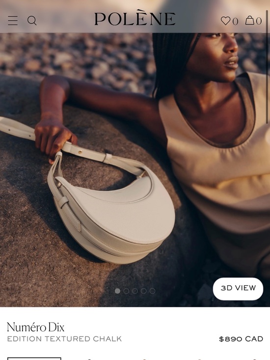 Polene Handbags - Polène Numéro Dix Shoulder Bag in Chalk